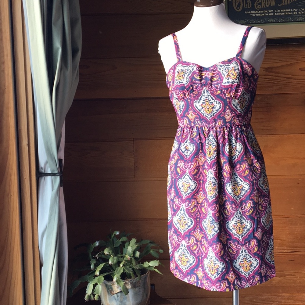 J CREW ⛵️ Summer Paisley Dress w Pockets